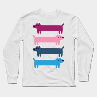 dogs colorful Long Sleeve T-Shirt